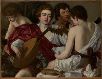 streitende musiker Ölbilder verkaufen - Die Musiker Caravaggio